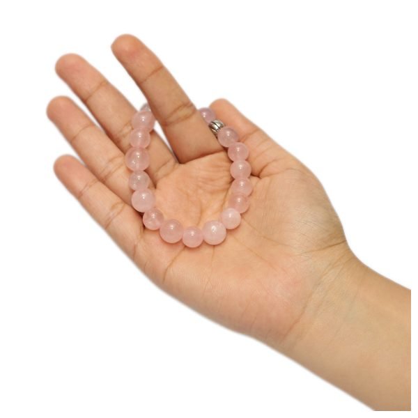 Natural Rose Quartz Crystal Bracelet — Parthpooja